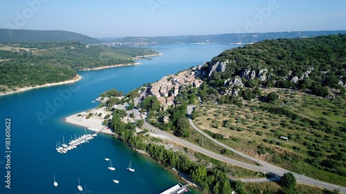 France Provence Verdon Lac de Sainte Croix vue du ciel