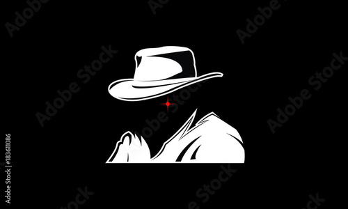 mysterious man logo