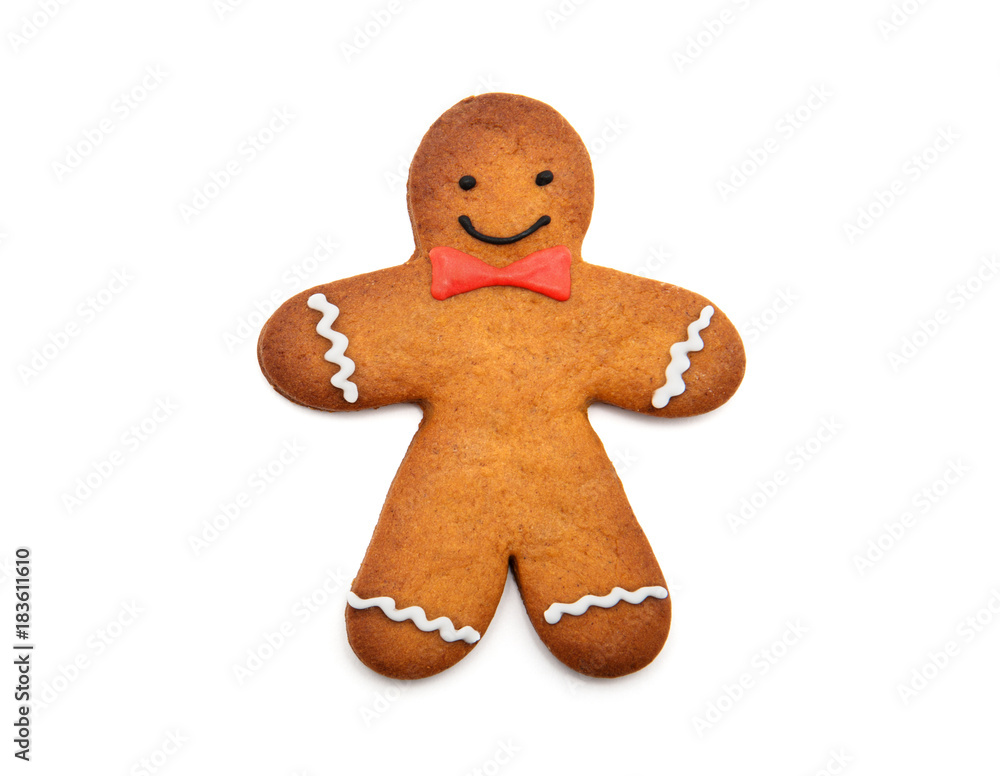 Gingerbread man isolated on white background Gingerbread man isolated on white background