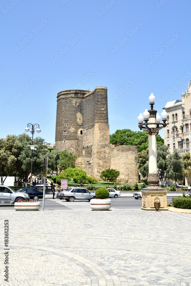 Baku.Azerbaijan.The Maiden Tower (Gyz galasy) is an ancient fortress near the coastal part of the 
