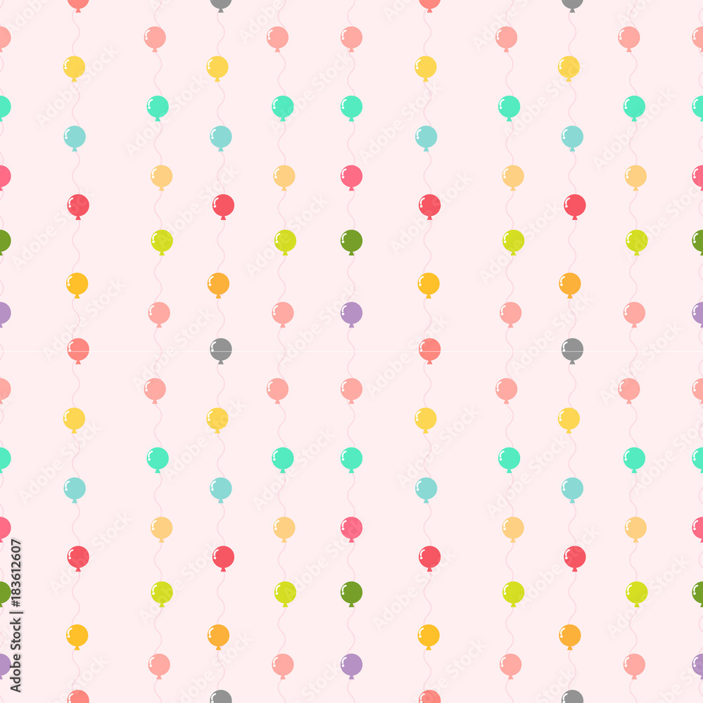 Seamless pattern with cute balloon Seamless pattern with cute balloon