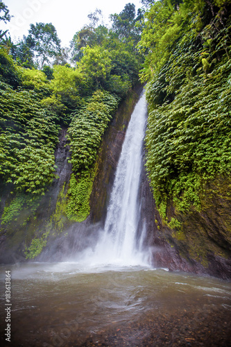 Waterfall. Exotic tourism. The rest of the equator. Bali Indonesia