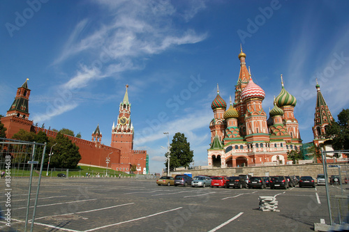 Moscow Kremlin and St. Basil Cathedral on Red Square © ksubogdanova