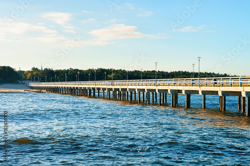 Sea Bridge above Baltic Sea at Palanga resort © Roman Babakin