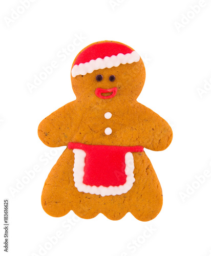 Wallpaper Mural Gingerbread man on a white background. Isolated on white. Homemade Christmas gingerbread. Painting on gingerbread. Gingerbread woman Torontodigital.ca