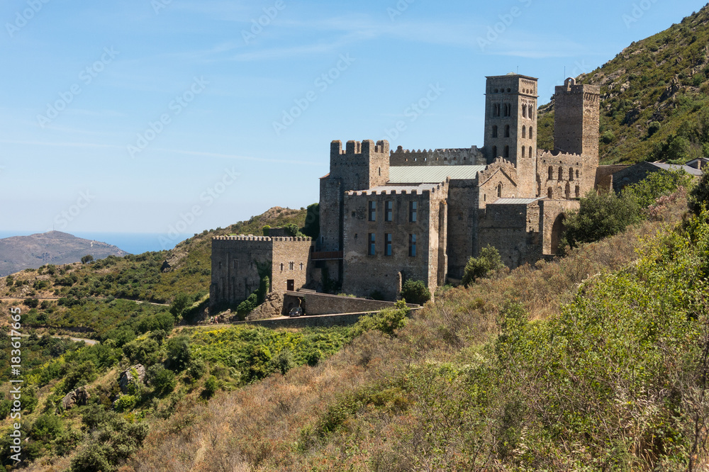 Old Monastery called Sant Pere de Rodes, Catalonia, Spain.