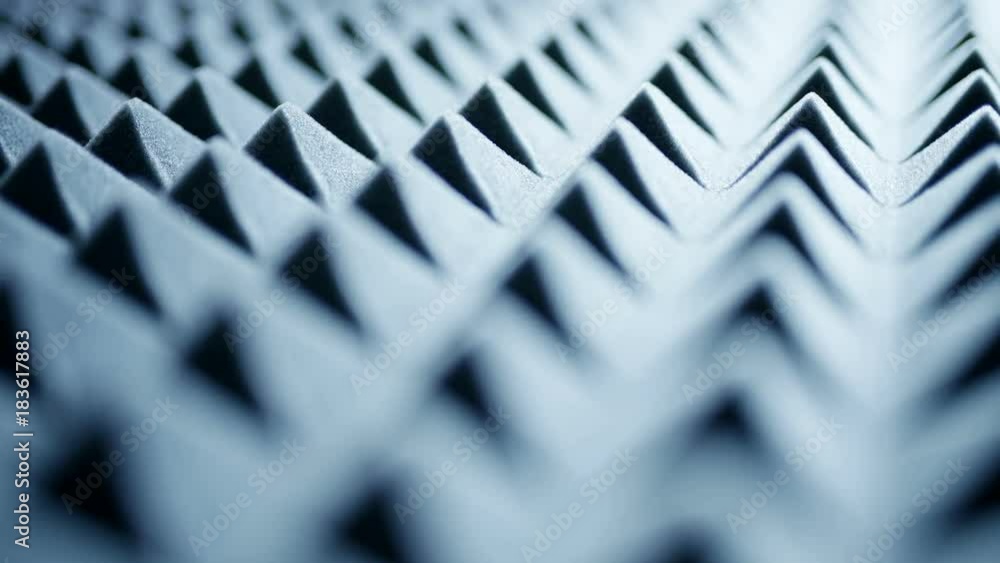 Macro of acoustic foam panel background, rack focus Macro of acoustic foam panel background, rack focus