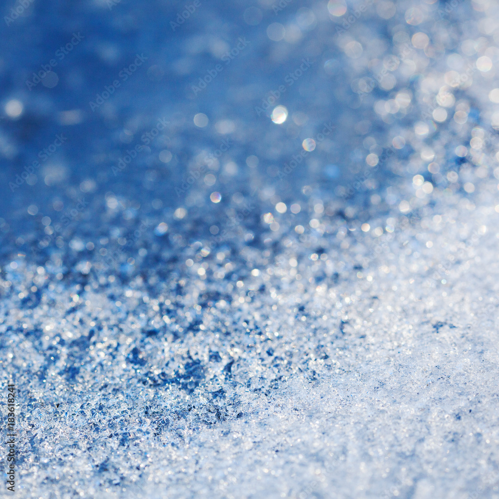 Obraz premium Close up of blue ice background