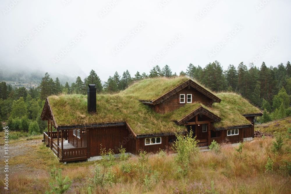 House with Grass Roof in Norway House with Grass Roof in Norway
