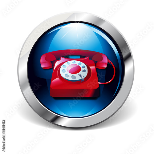 logo  rond bleu telphone