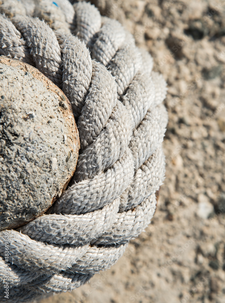 Fototapeta premium Ship mooring strong rope