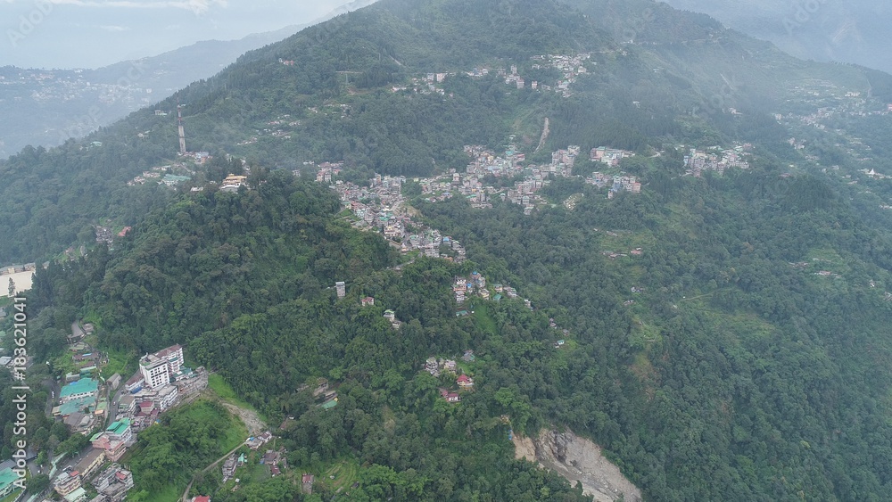 Inde Sikkim Gangtok vue du ciel