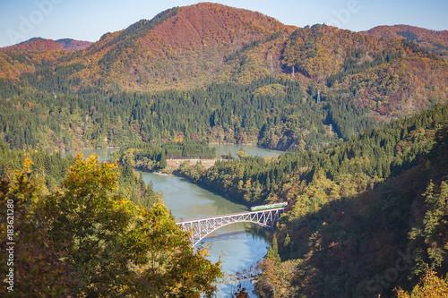 first tadami river bridge in Fukushima, Japan