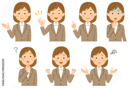 スーツの女性　セット
