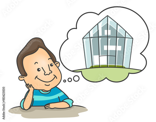 Man Green House Dream