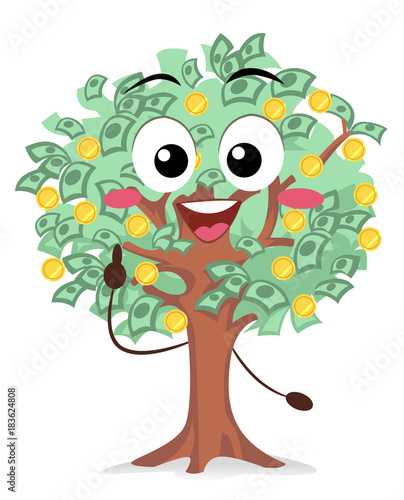 Money Tree Mascot Illustration