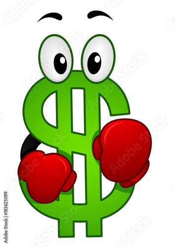 Dollar Mascot Boxing Illust...