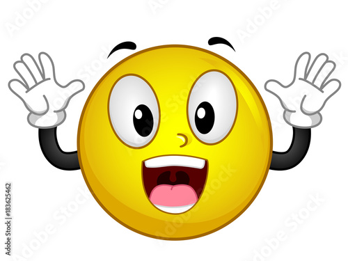 Mascot Smiley Happy Surpris...