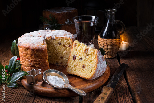 Fresh and delicious panettone photo