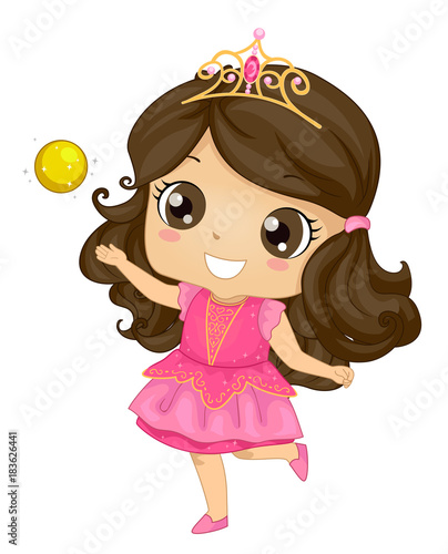 Kid Girl Princess Golden Ba...