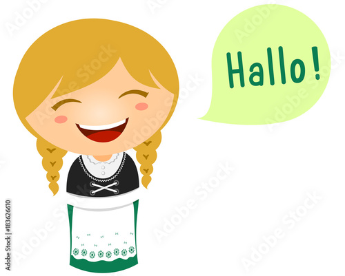 Kid Girl Costume German Speech