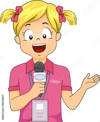 Kid Girl Reporter Microphone