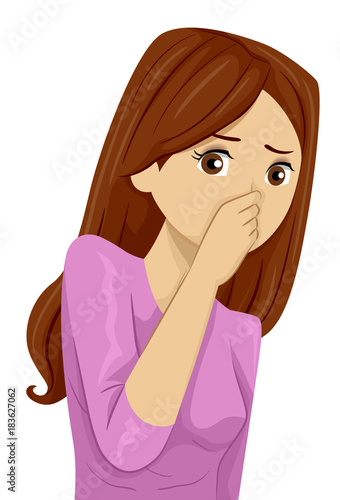 Teen Girl Bad Odor Pinch Nose