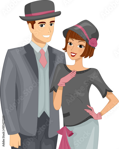 Couple Fashion Era 1920