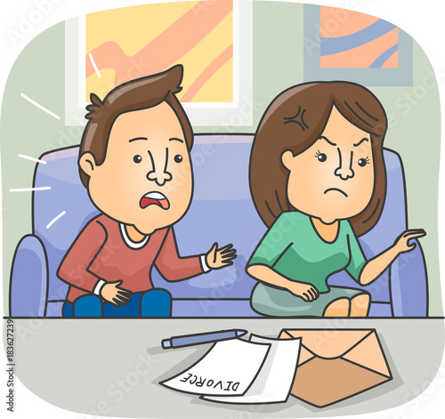 Couple Divorce Paper