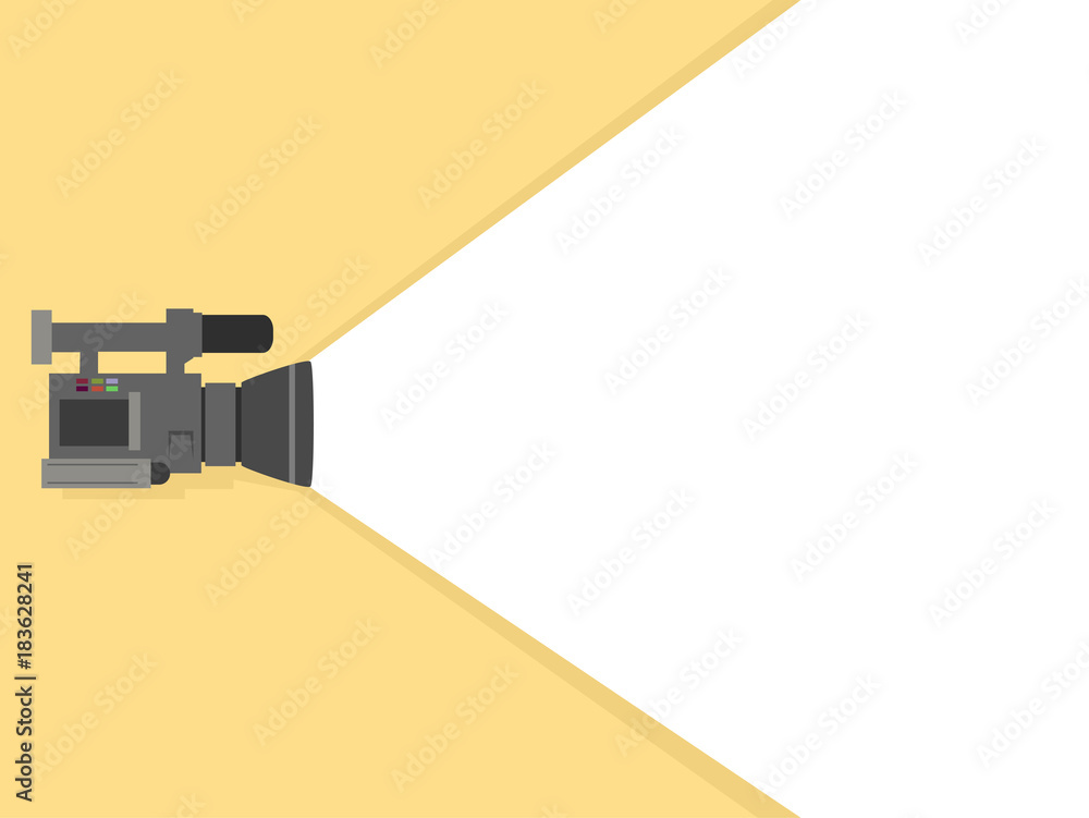 Obraz premium Video Camera Flat Design Illustration