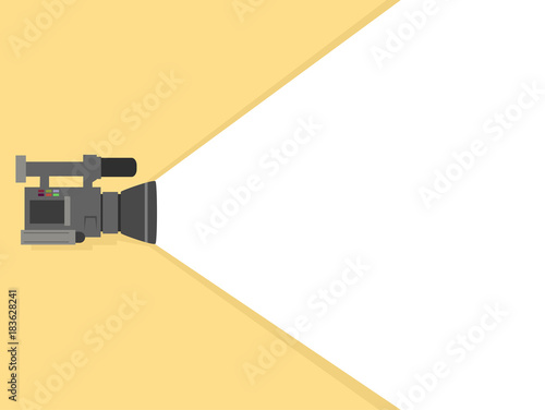 Video Camera Flat Design Illustration