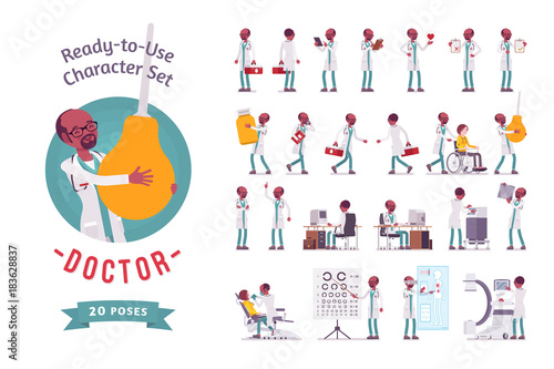 Male Doctor ready-to-use character set