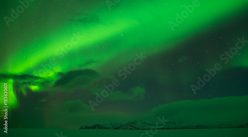Fototapeta Naklejka Na Ścianę i Meble -  Northern lights (Aurora borealis) at the sky