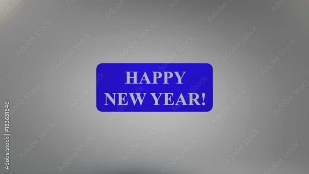 Happy new year text banner. Happy new year intro outro animation Happy new year text banner. Happy new year intro outro animation