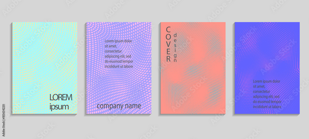 Minimalistic abstract vector halftone covers design. Future geometric template. Vector templates for placards, banners, flyers, presentations and reports Minimalistic abstract vector halftone covers design. Future geometric template. Vector templates for placards, banners, flyers, presentations and reports