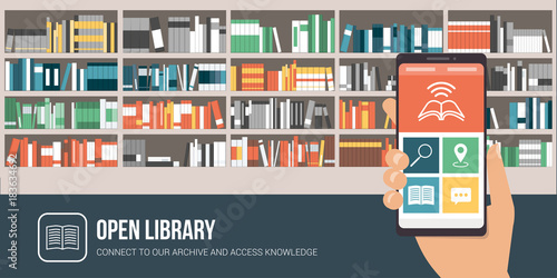 Library app on a smartphone