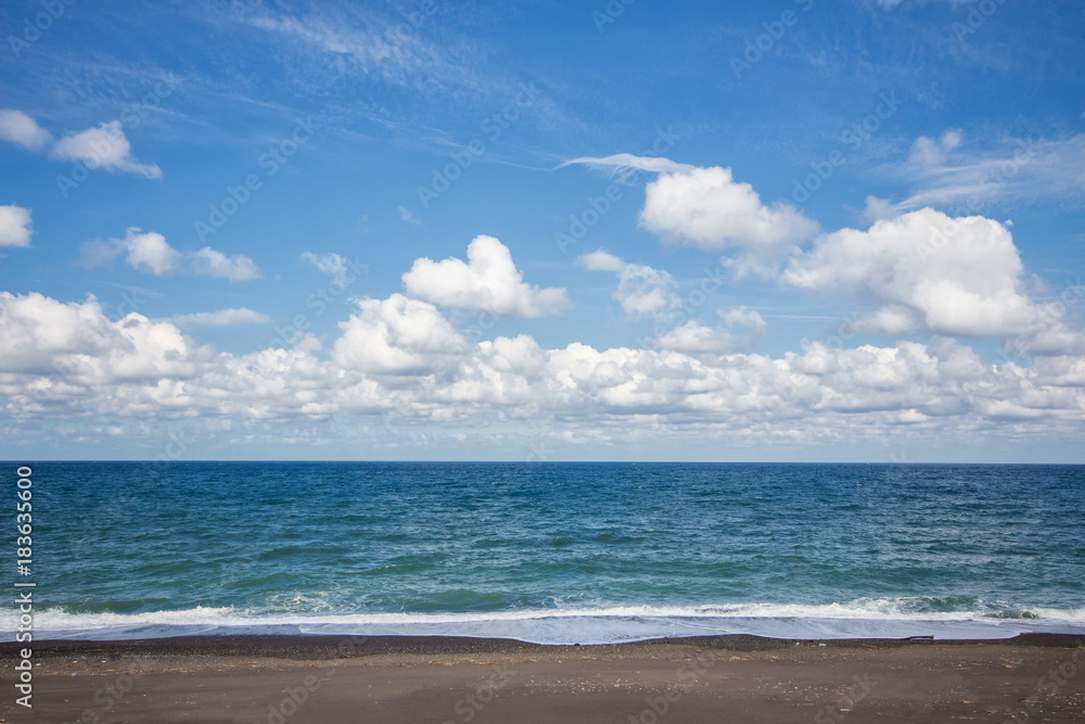 Blue sea in Hokkaido at japan