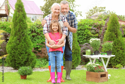 Elderly couple with grandda...