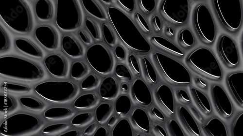 3d metal abstract background forming a cobweb structure. 3d render