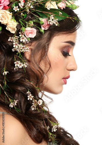 Beautiful young woman with ...