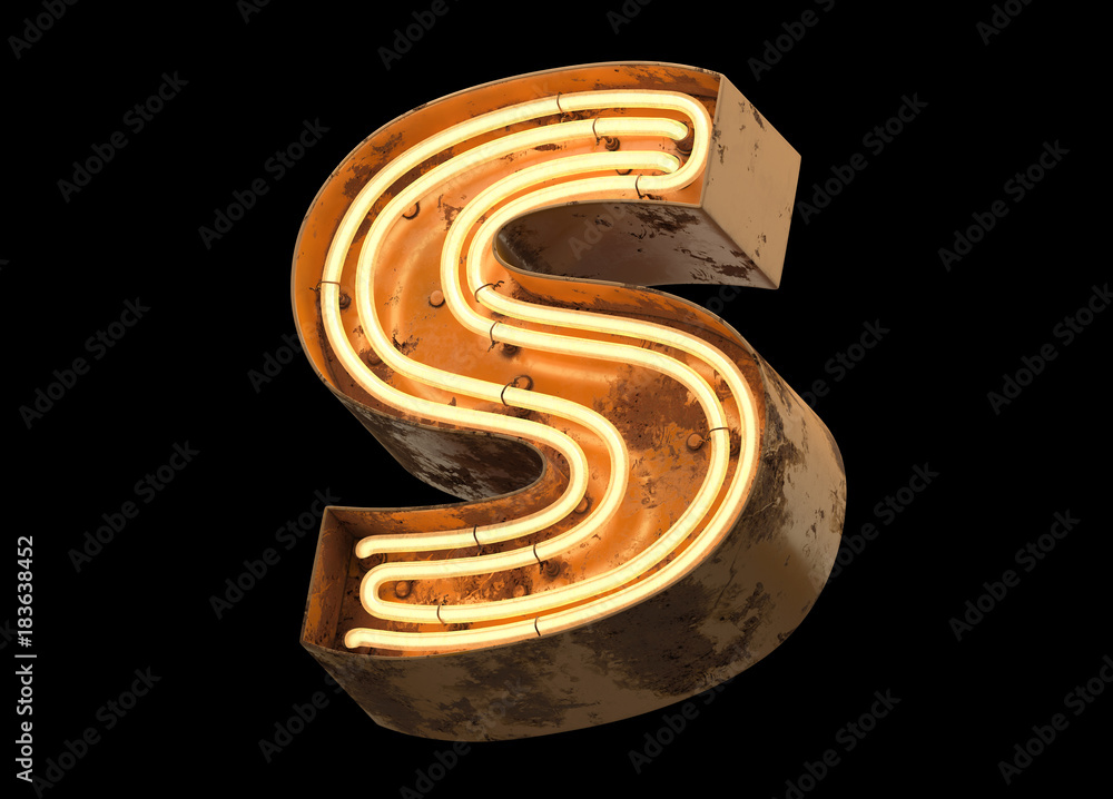 custom made wallpaper toronto digitalMetallic orange neon font covered with rust.