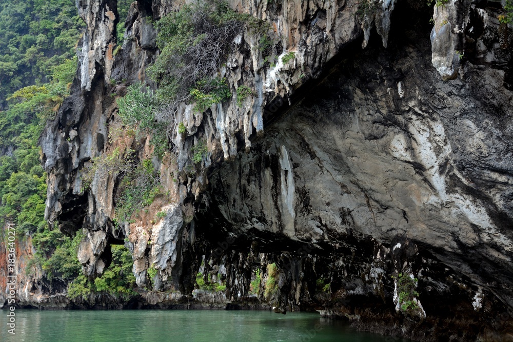 Karst island, Ko Phanak, Thailand Karst island, Ko Phanak, Thailand