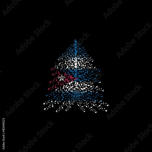 Christmas tree and cuba flag