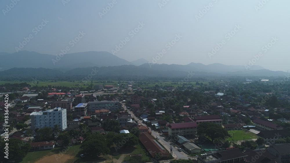 Laos Viang Vieng vue du ciel