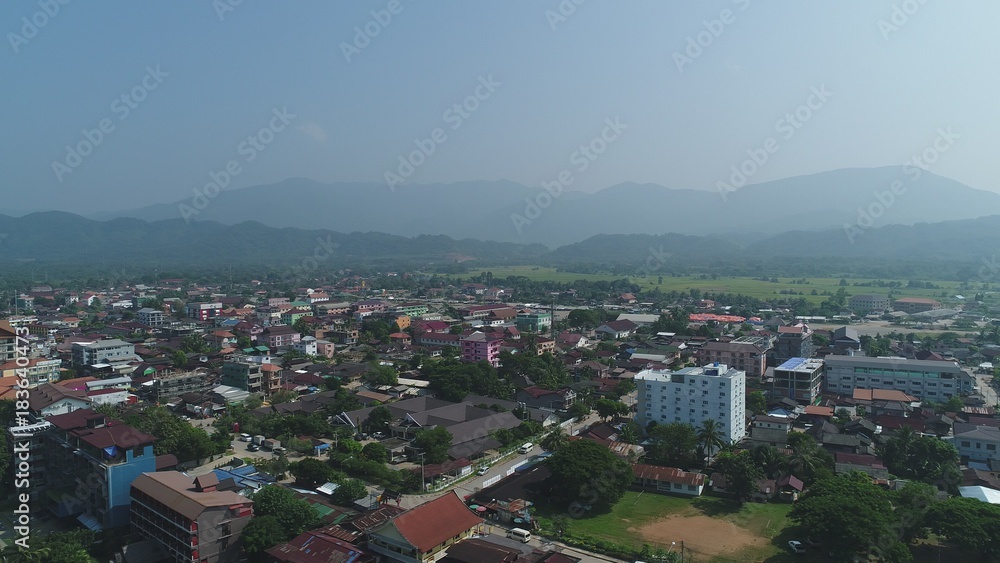Laos Viang Vieng vue du ciel