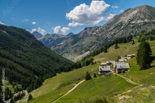 vallee of cristillan ceillac in qeyras in france photo