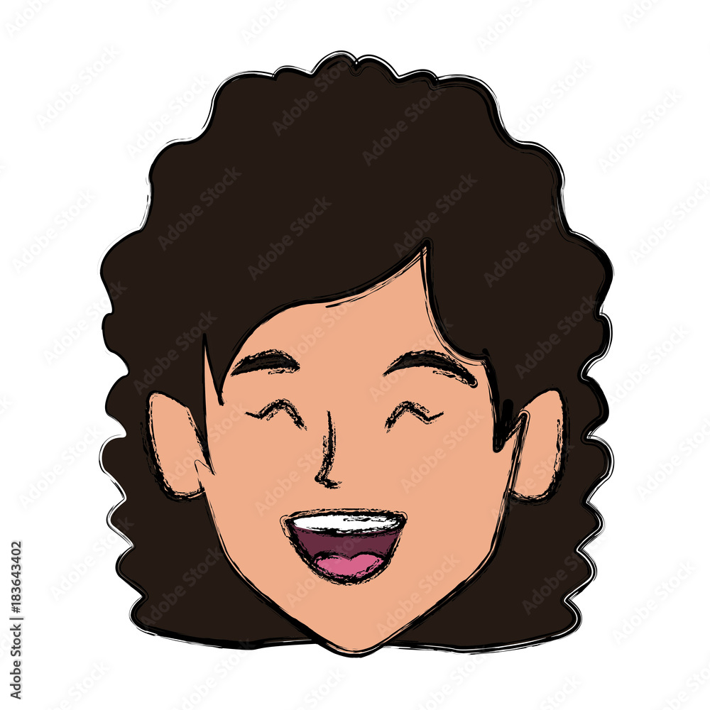 beautiful woman smiling face icon vector illustration graphic design beautiful woman smiling face icon vector illustration graphic design