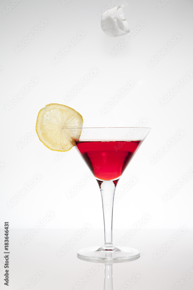 red cocktail with citron red cocktail with citron