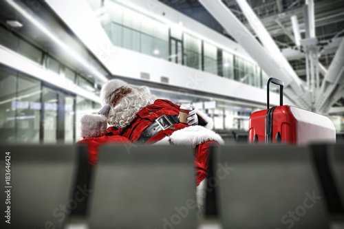 santa claus and airport 