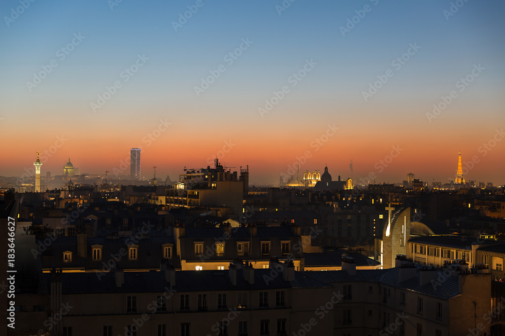 Fototapeta premium sunset a Paris